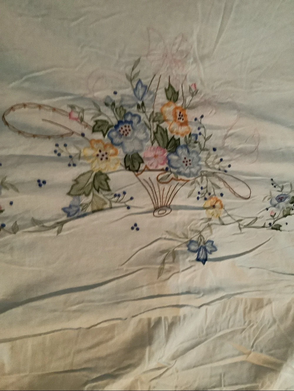 Vintage Embroidered Floral Cotton Bedding